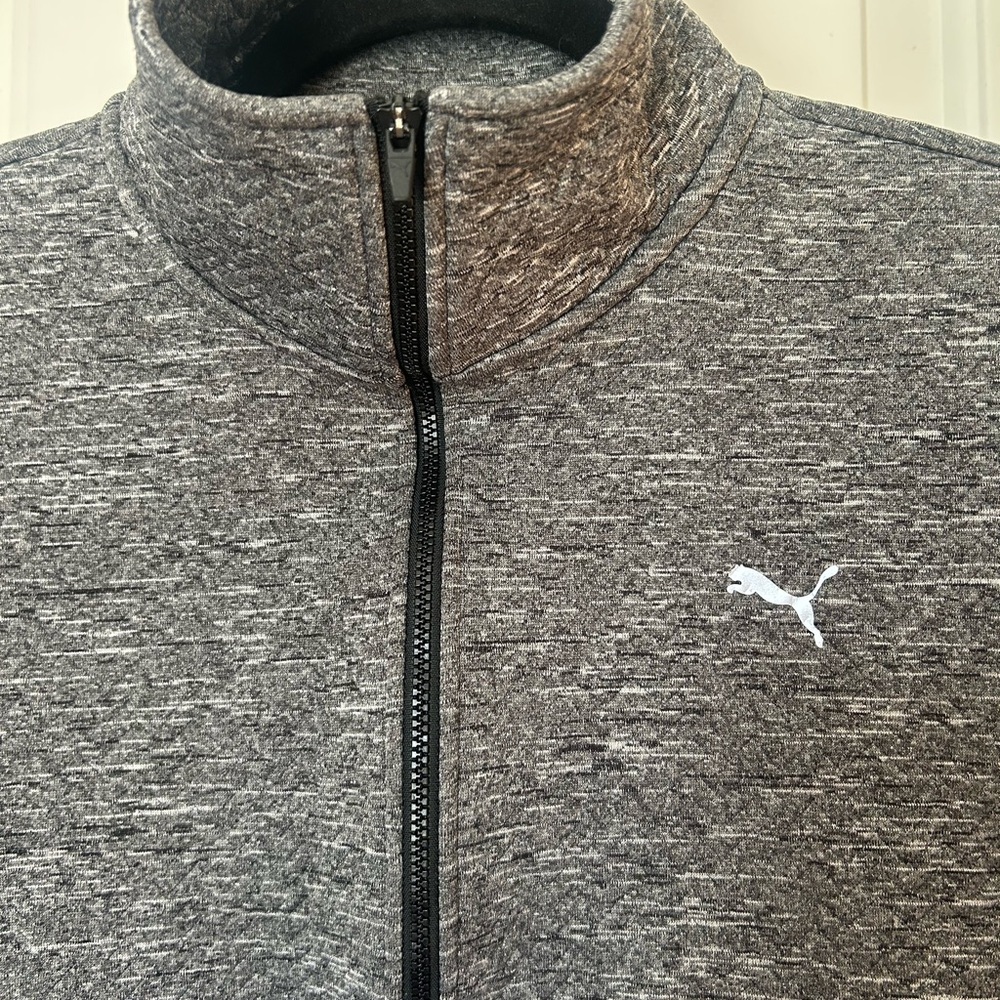 Puma Women's Gray Quarter-Zip Pullover Warm Cell Technology Size Medium - Picture 2 of 7